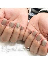 クリスタルネイル ゆめタウン博多店(CRYSTAL NAIL)/ベージュシンプルネイル