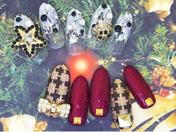 アン ジョーヌドラゴ/【自爪ネイル】冬デザイン