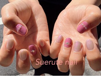 スエルテ ネイルサロン 北千住店/マグネット×リングネイル ¥7000