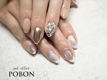 ネイルアトリエ ポボン(nail atelier POBON)/stone × magnet