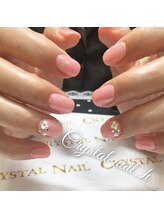 クリスタルネイル ゆめタウン博多店(CRYSTAL NAIL)/ピンクワンカラーネイル