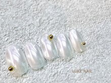 ルークネイル 恵比寿店(LUKE NAIL)/ホワイトオーロラネイル　冬