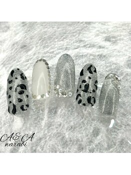 エーアンドエー 蕨店(A&A)/キラキラレオパードネイル