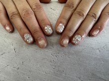 ディーネイル 池袋(D-nail)/［秋田］キラキラリボンネイル