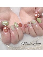ネイルクロスラニ 練馬店(Nail Lani)/大人カラフルお花デザイン