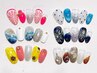 【ケア付認定サロン】　ジェルネイルアート10本付シンプルコース　￥６8００
