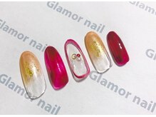 グラマーネイル(Glamor nail)/シースルー×フレンチ