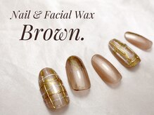 ブラウン(Brown.)/水彩チェック