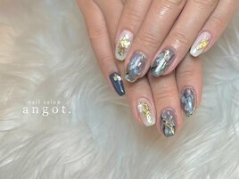 ニュアンス天然石ネイル