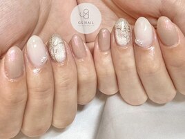 シンプルベージュネイル