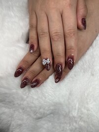 フラッシュボルドー×リボン