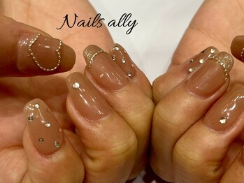 カフェラテ×ハートチェーン×冬