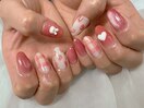 手書きイチゴネイル*。