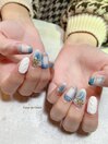 knit×pattern nail