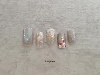 シンプリー ネイルアンドアイラッシュ 祖師谷大蔵店(Simpliee Nail&Eyelash)/【ハンド】クリスマスネイル