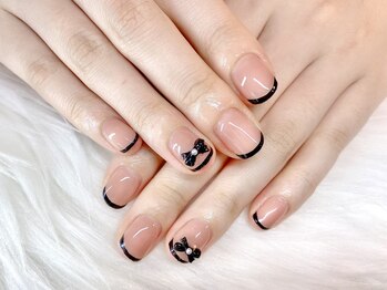 マシェリ(MA CHERIE)/モノトーンスキニー×リボン