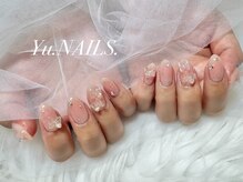 ユーネイルズ 恵比寿(Yu.NAILS.)/シアーカラー◎クリア薔薇