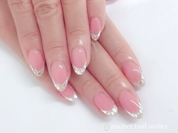 ミケ/ガラスフレンチ　ピンク