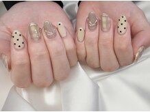 チェリー(Cherry)/【大人可愛いチェックネイル】