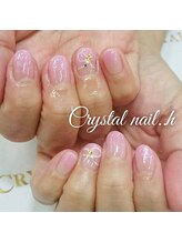 クリスタルネイル ゆめタウン博多店(CRYSTAL NAIL)/ピンクグラデーションネイル