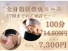 【痩身】（17時までのご来店で）本気の全身脂肪燃焼コース100分7300円