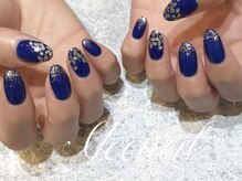 アクイユ 銀座店(ACCUEIL)/ネイビーフラワー