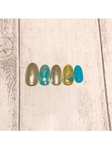 ネイルアンドまつ毛エクステ ルーナ イオン相模原店/定額8900　シンプルネイル