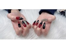 ネイルサロン優/黒グラデーション