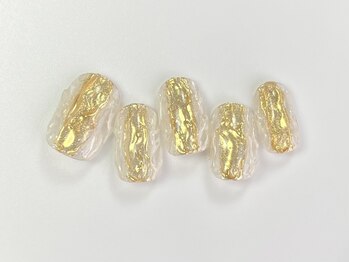 クレモアネイル 池袋西口店(CLEMORE NAIL)/うねうね×ぷっくりミラーネイル