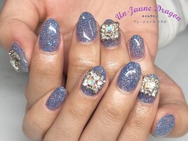 【自爪ネイル】キラキラネイル