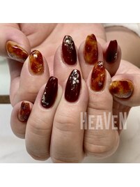 べっこうニュアンスネイル