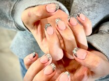 ヌル ネイル 堀江(NURU NAIL HORIE)/フレンチ×ラメ！COOLネイル☆