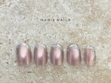 マリー ネイルズアンドラッシュアート モザイクモール港北店(MARIE NAILS & LASH ART)/税込¥9350 ミラーネイル 0219c
