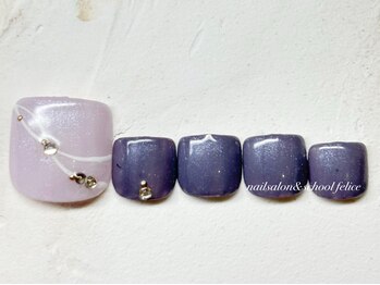フェリーチェ(nail salon＆school felice)/フットネイル/定額制8800円/瑞江
