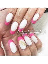 クリスタルネイル ゆめタウン博多店(CRYSTAL NAIL)/ホワイト・ピンクフレンチネイル