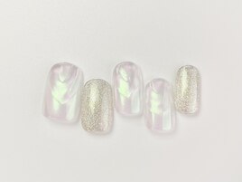 オーロラ×マグネットネイル