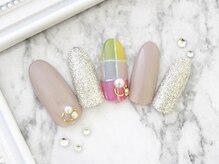 ネイルサロンフォーユー(for u)/カラフルチェック￥６９８０