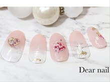 ディア ネイル(Dear nail)/ピンクグラデ×ロココ