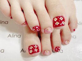 フットお花ネイル