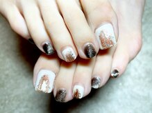 シェル ネイル(Cher nail)/秋色フットネイル【Cher nail】
