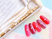 ネイルサロン&スクール ジーナ(GINA)/ギラギラピンクのワンカラー