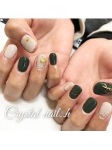 クリスタルネイル ゆめタウン博多店(CRYSTAL NAIL)/カーキネイル