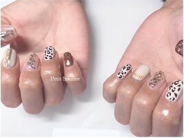 ☆ひょう柄☆チェーンネイル☆