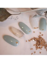 爽やか春ネイル