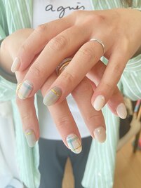 チェック×シンプル