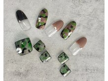 ネイル ブーマー(Nail BOOMER)/フットネイル/迷彩ネイル