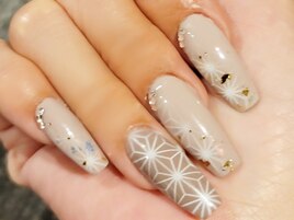 アサノハ柄ネイル￥13,200