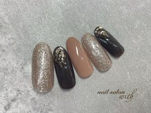 ウィズ 神戸(with)/ブラウン秋カラーネイル