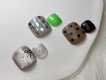 【フット】親指アート　¥9900