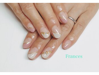 フランセス(Frances)/斜めフレンチ　リーフスタッズ